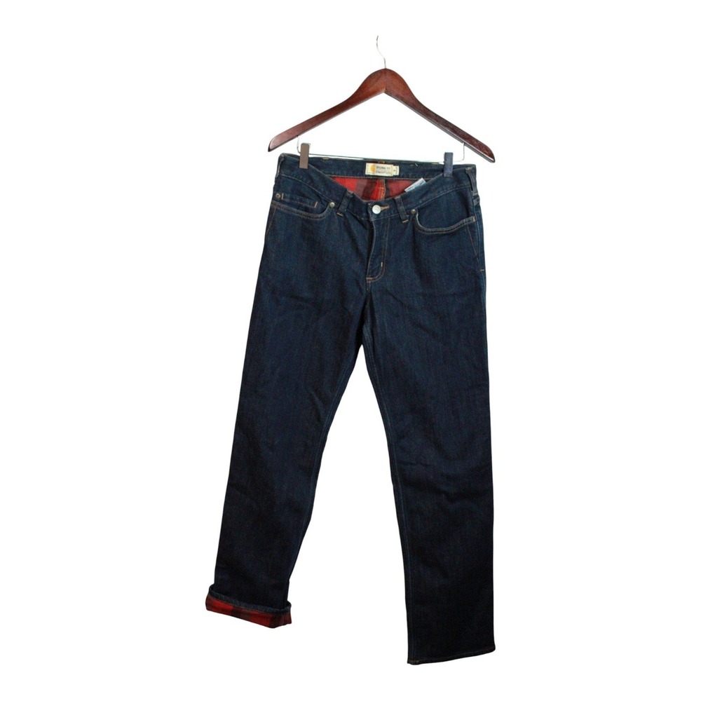 CARHARTT Jeans Blaine Flannel Original Straight Leg Rugged Flex 8 REG